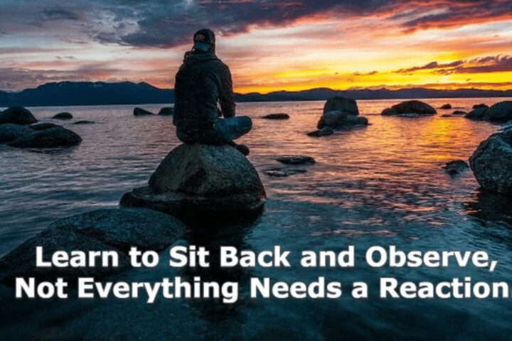Learn To Sit Back And Observe. Not Everything Need - Tymoff